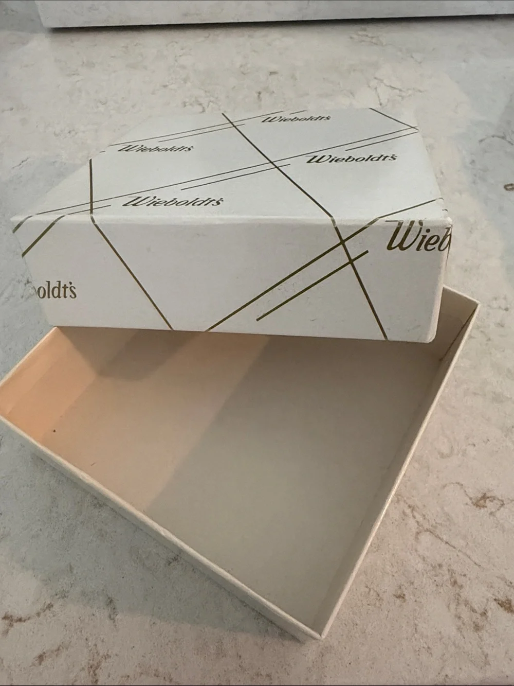 White and Gold Decorative Gift Box